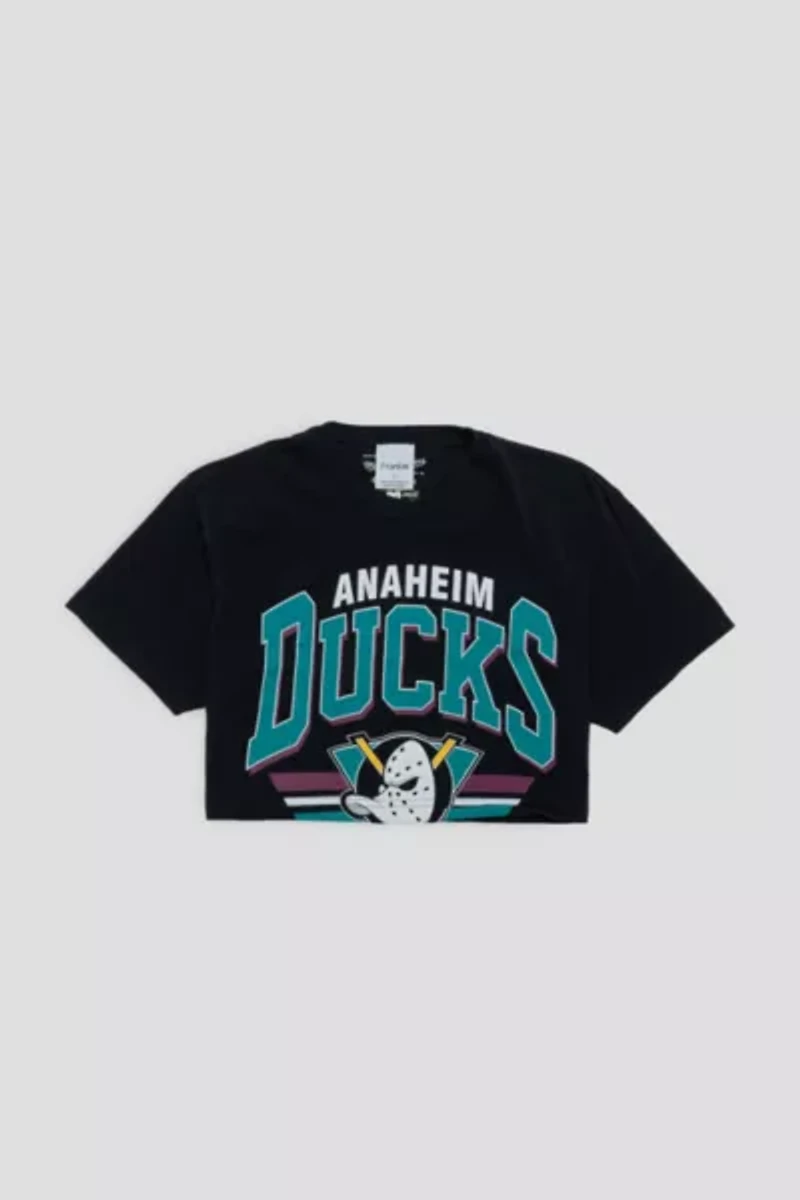Frankie Collective Rework Anaheim Ducks Crop Tee