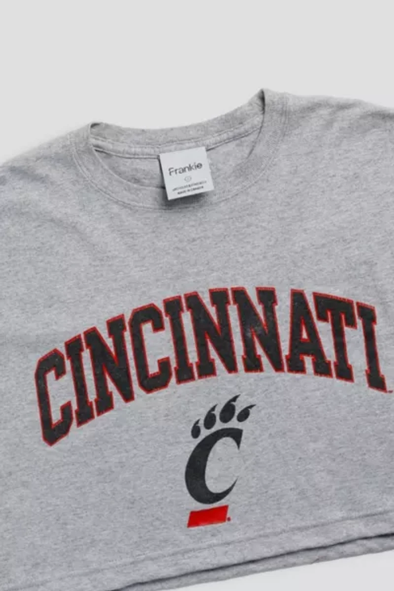 Frankie Collective Rework Cincinnati Bearcats NCAA Crop Tee