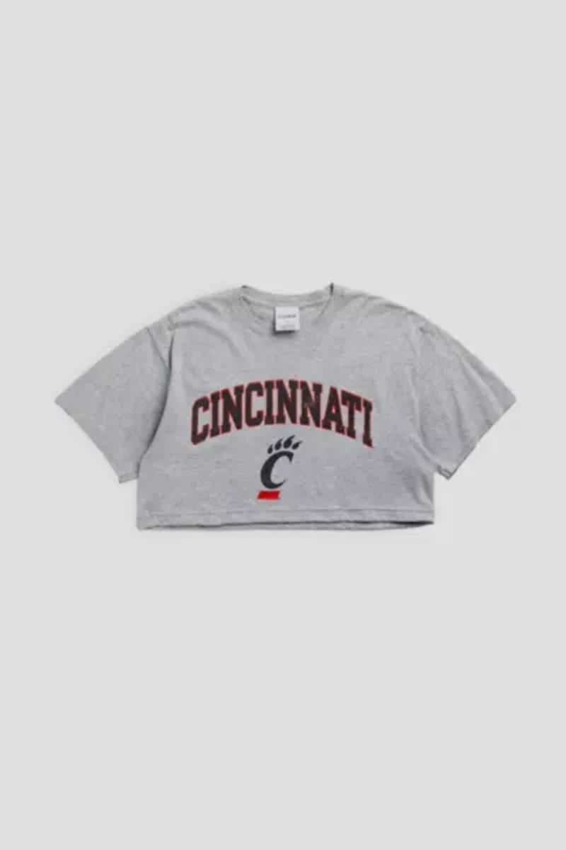 Frankie Collective Rework Cincinnati Bearcats NCAA Crop Tee