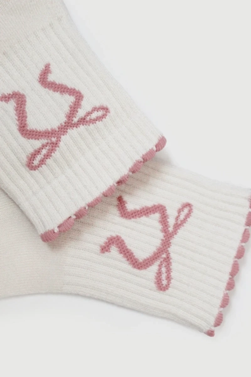 Fraise Coquette Grip Sock
