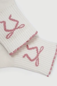 Fraise Coquette Grip Sock