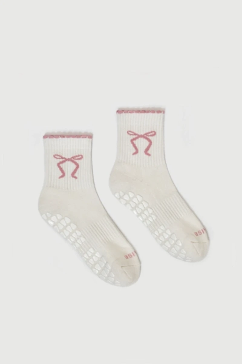 Fraise Coquette Grip Sock