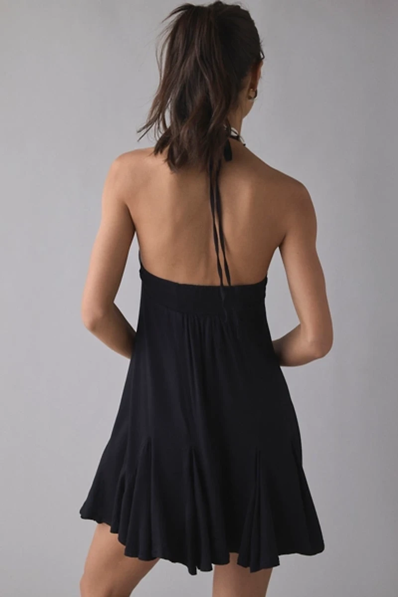 Kimchi Blue Short Story High Neck Halter Mini Dress