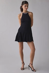 Kimchi Blue Short Story High Neck Halter Mini Dress