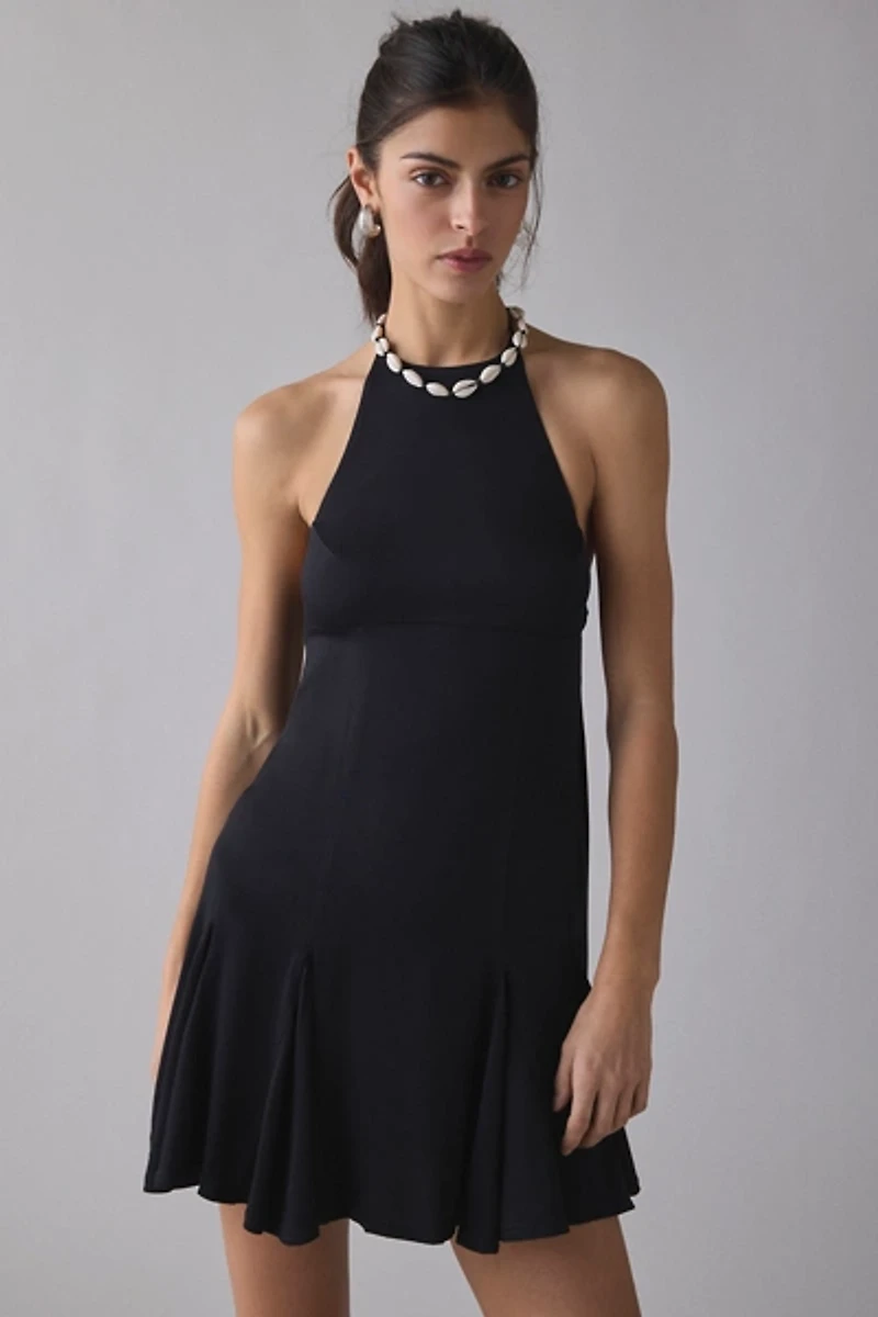 Kimchi Blue Short Story High Neck Halter Mini Dress