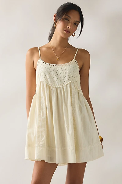 Kimchi Blue Lucky Lace Tie-Back Babydoll Mini Dress