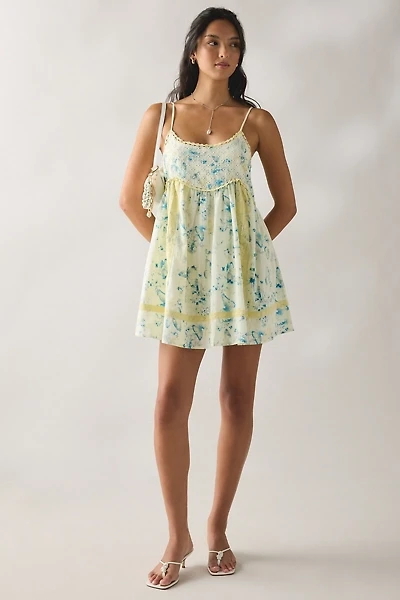 Kimchi Blue Lucky In Lace Tie-Back Babydoll Mini Dress