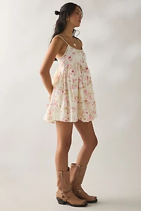 Kimchi Blue Lucky In Lace Tie-Back Babydoll Mini Dress