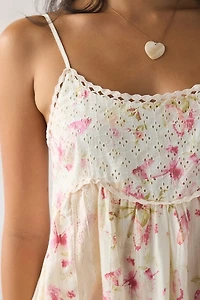 Kimchi Blue Lucky In Lace Tie-Back Babydoll Mini Dress