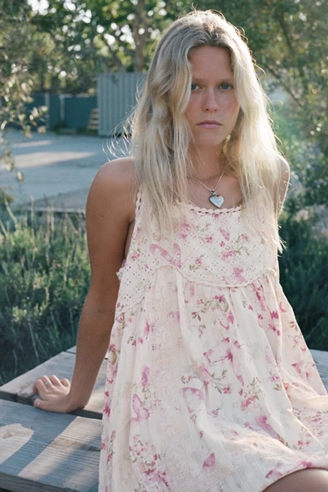 Kimchi Blue Lucky Lace Tie-Back Babydoll Mini Dress | The Summit