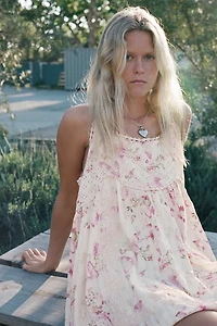 Kimchi Blue Lucky In Lace Tie-Back Babydoll Mini Dress