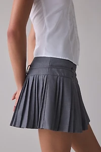 Zemeta Take Me Pleated Belted Mini Skirt