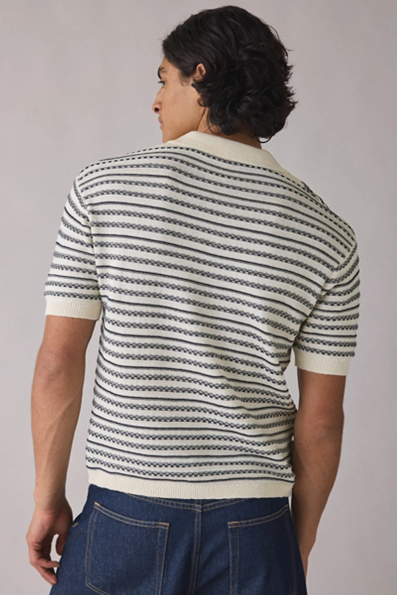 UO Skylar Stripe Short Sleeve Sweater