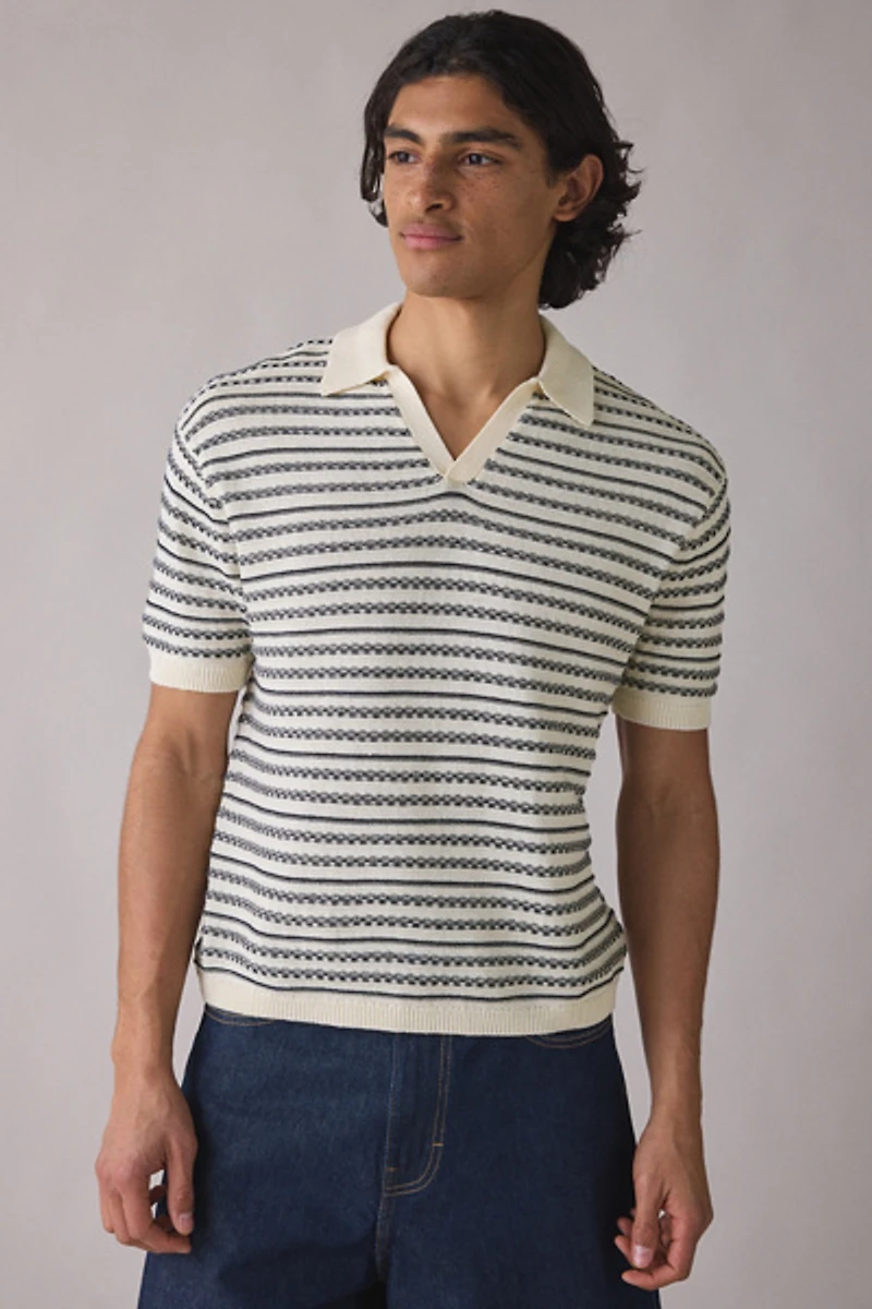UO Skylar Stripe Short Sleeve Sweater