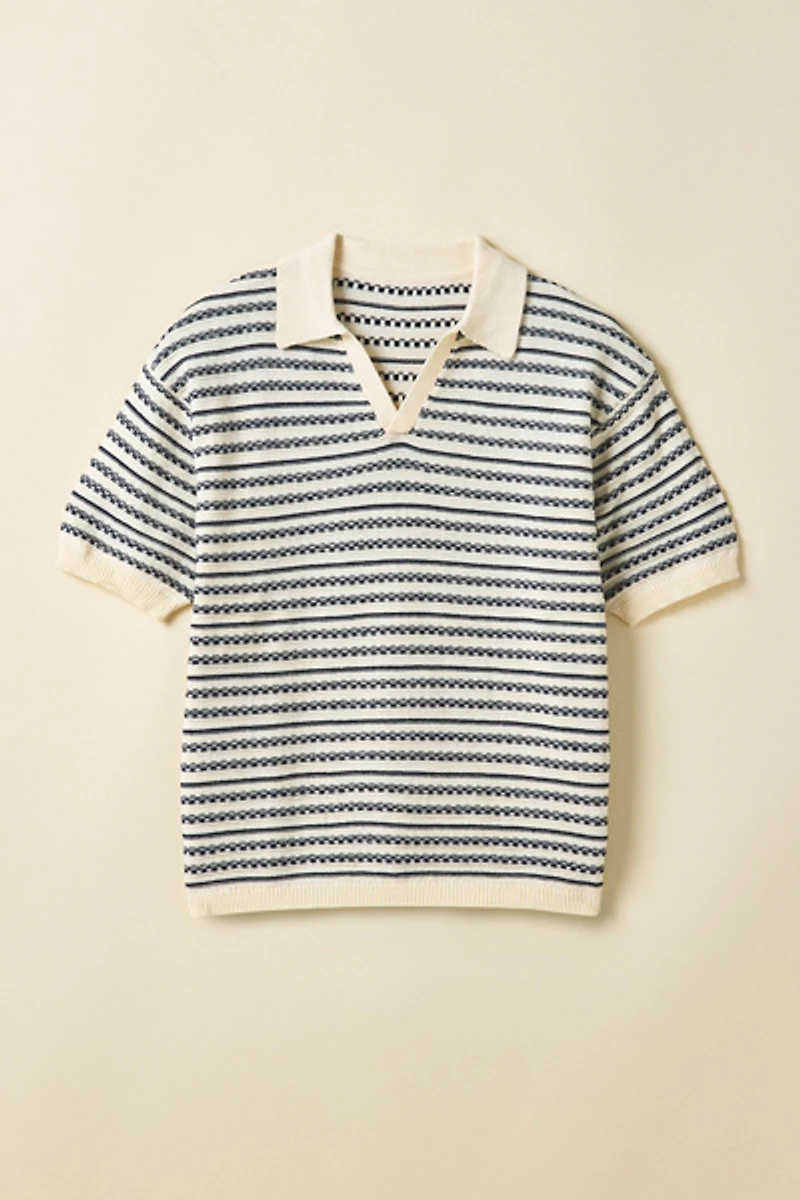 UO Skylar Stripe Short Sleeve Sweater