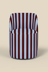 Rosie Striped Upholstered Swivel Vanity Chair