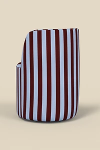 Rosie Striped Upholstered Swivel Vanity Chair