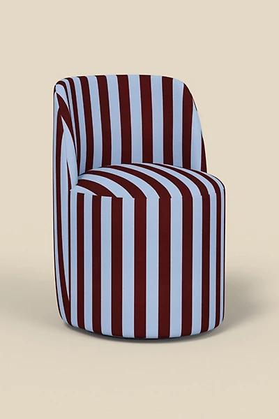 Rosie Striped Upholstered Swivel Vanity Chair