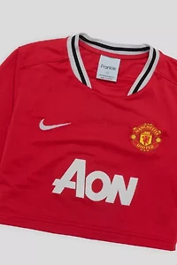 Frankie Collective Rework Manchester United FC Soccer Crop Jersey