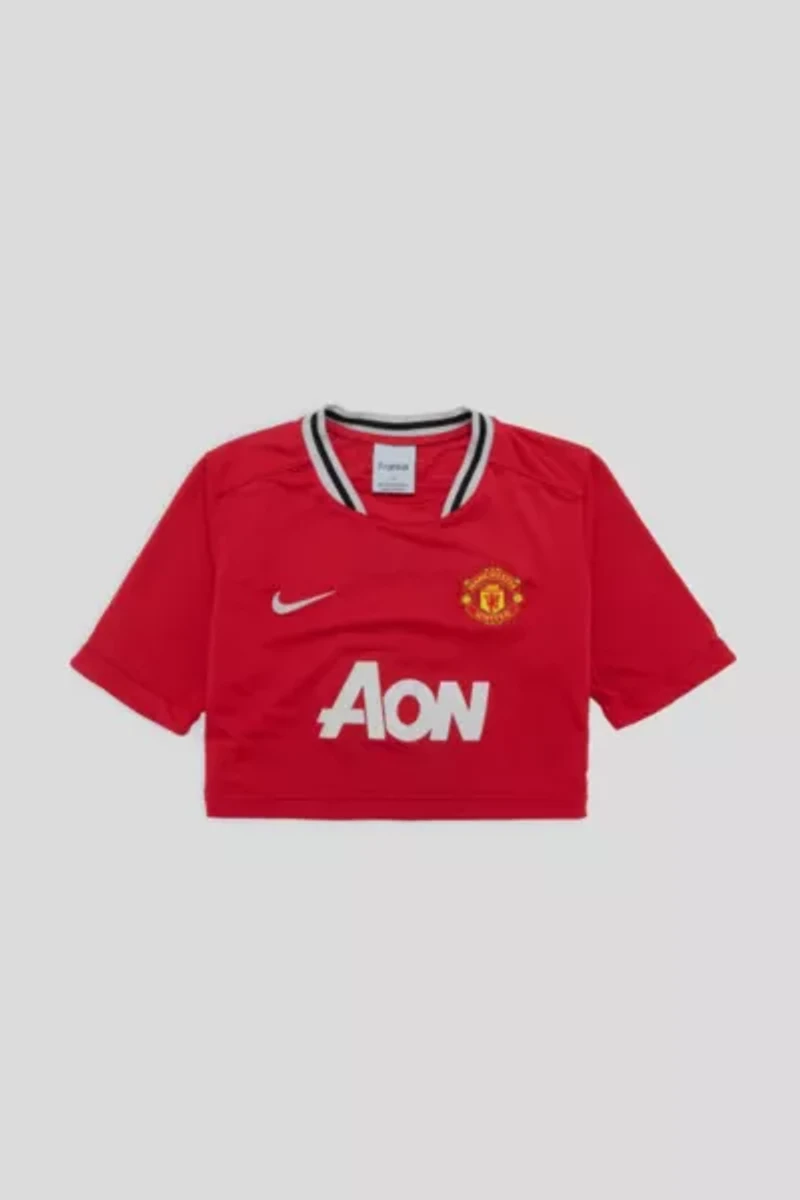 Frankie Collective Rework Manchester United FC Soccer Crop Jersey