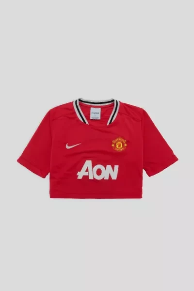 Frankie Collective Rework Manchester United FC Soccer Crop Jersey