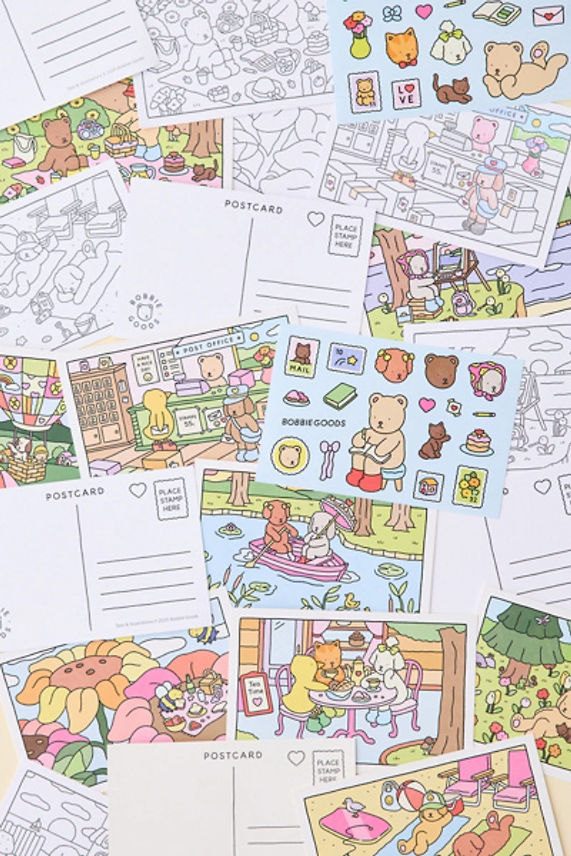 Bobbie Goods Postcard Coloring Book: 20 Postcards By Bobbie Goods