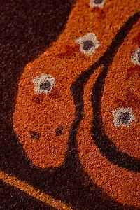 Flowering Snake Printed Coir Doormat