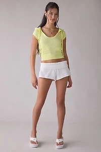 Out From Under Spring Breakers Short Sleeve Cropped Hoodie Sweatshirt