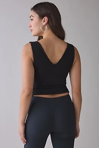 UO Alanis Ruched Plunging V-Neck Tank Top