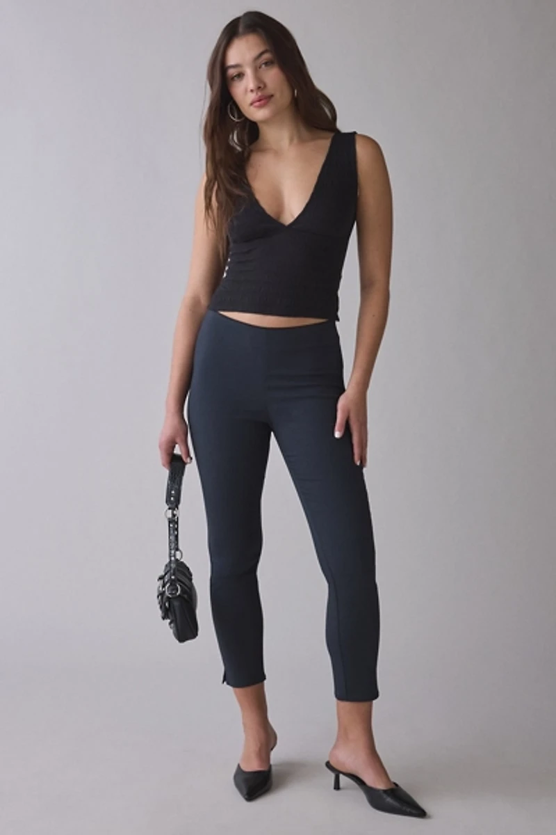 UO Alanis Ruched Plunging V-Neck Tank Top