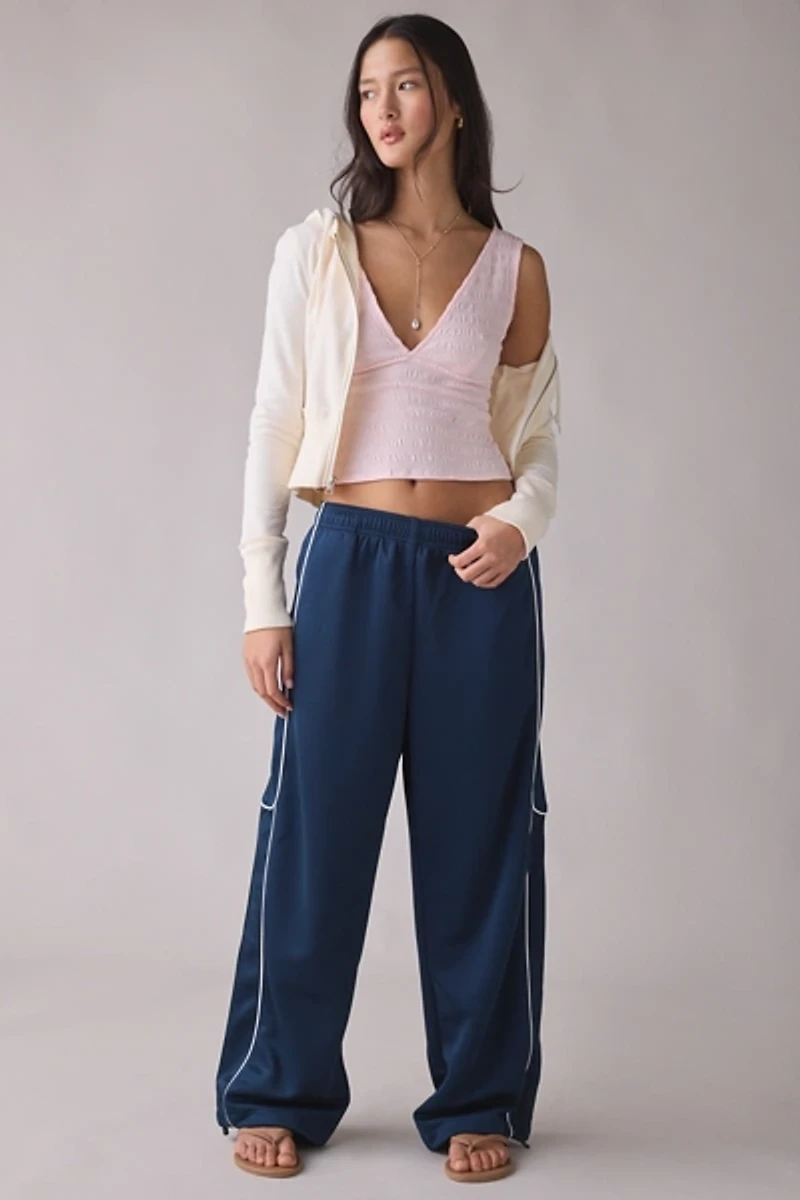 UO Alanis Ruched Plunging V-Neck Tank Top