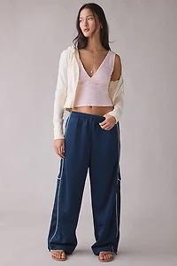 UO Alanis Ruched Plunging V-Neck Tank Top