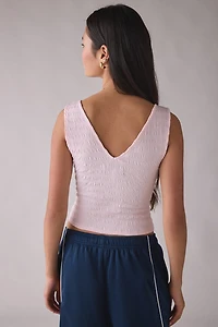 UO Alanis Ruched Plunging V-Neck Tank Top