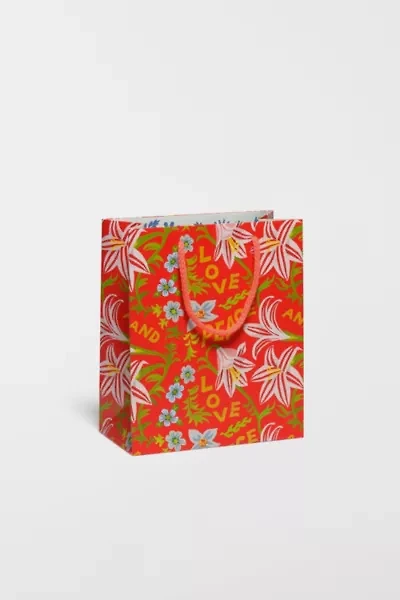 Red Cap Peace and Love Amaryllis Gift Bag