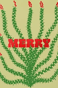 Red Cap Holiday Cactus Card