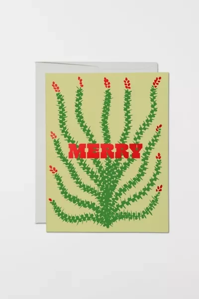 Red Cap Holiday Cactus Card