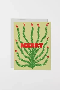 Red Cap Holiday Cactus Card