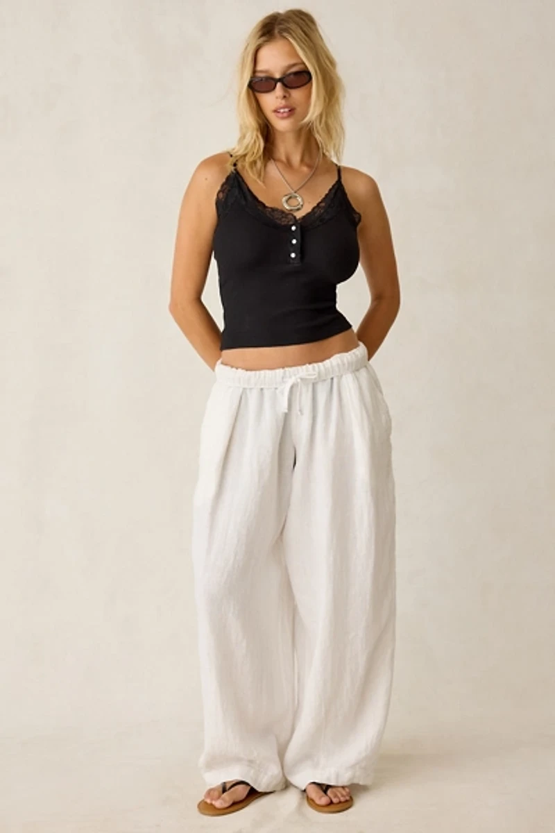 BDG Soft Crush Strappy Lace Trim Cami