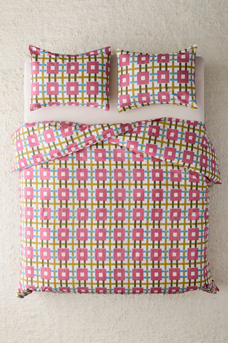 Playful Patchwork Brushed Cotton Duvet Cover Set