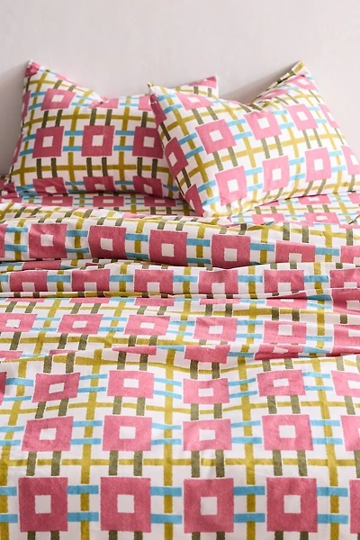 Playful Patchwork Brushed Cotton Duvet Cover Set