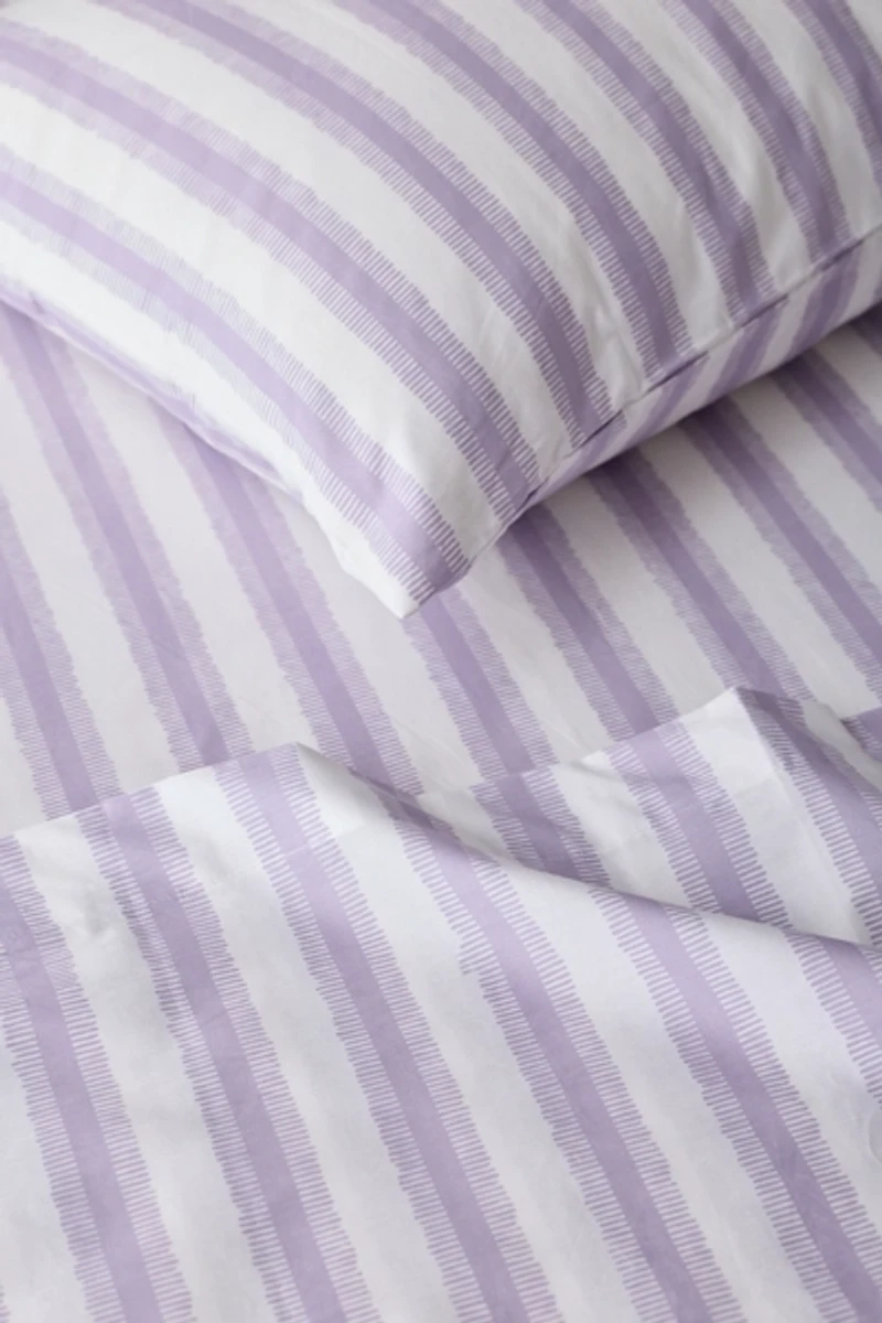 Feathered Stripe Brushed Cotton Sheet Set