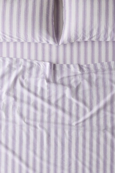 Feathered Stripe Brushed Cotton Sheet Set