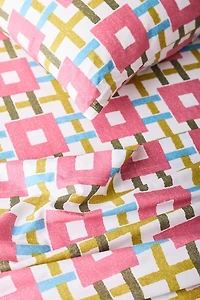 Playful Patchwork Brushed Cotton Sheet Set
