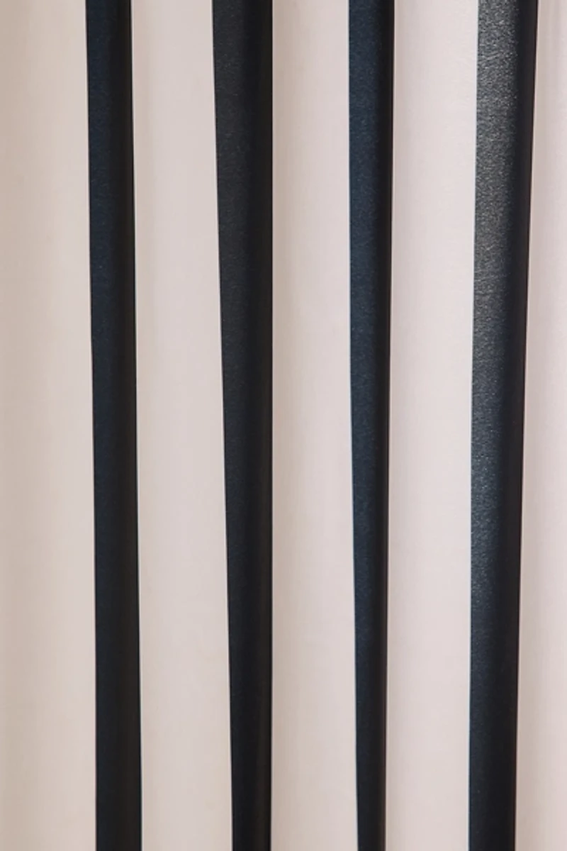 Black & Alabaster Striped Patterned Shower Curtain