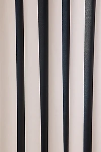 Black & Alabaster Striped Patterned Shower Curtain