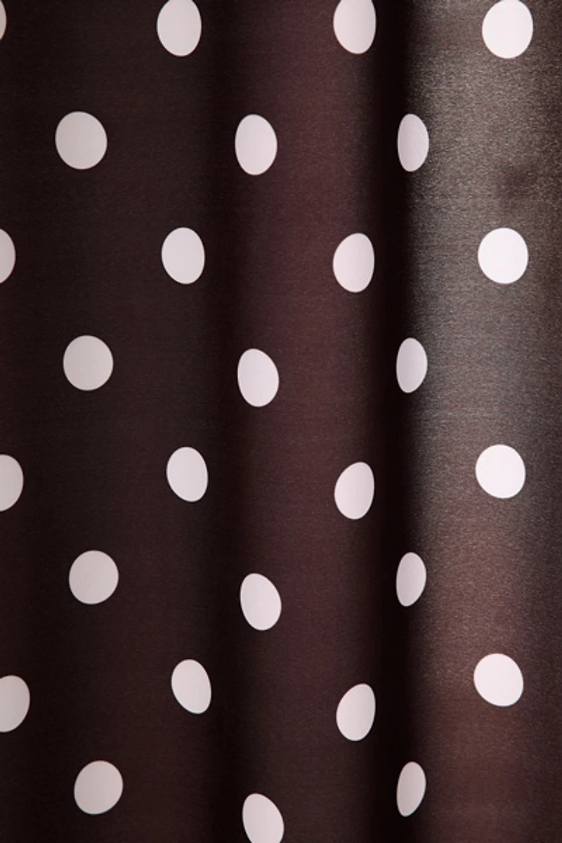 Classic Polka Dot Patterned Shower Curtain