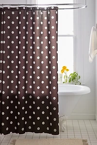 Classic Polka Dot Patterned Shower Curtain
