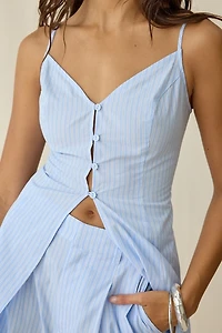 ASTR The Label Rena Button-Front Flyaway Maxi Top