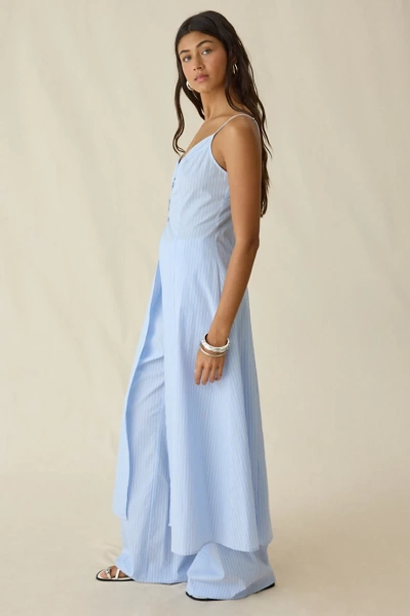 ASTR The Label Rena Button-Front Flyaway Maxi Top
