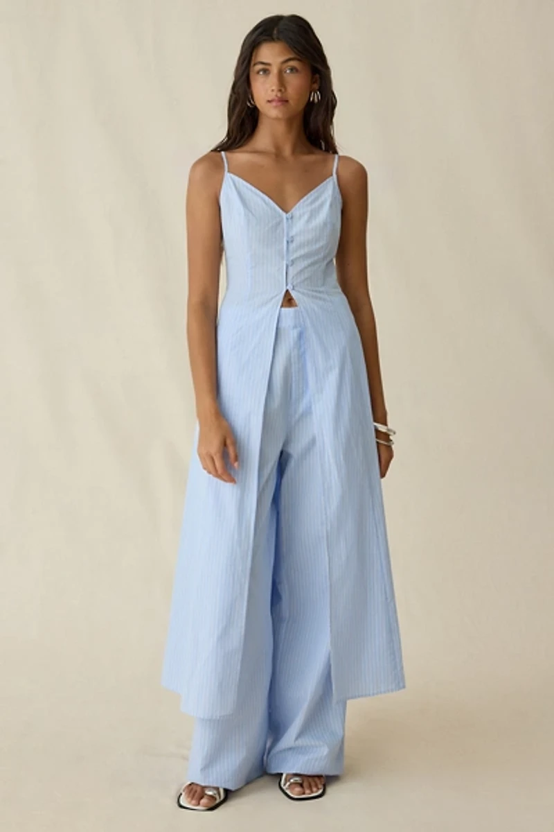 ASTR The Label Rena Button-Front Flyaway Maxi Top